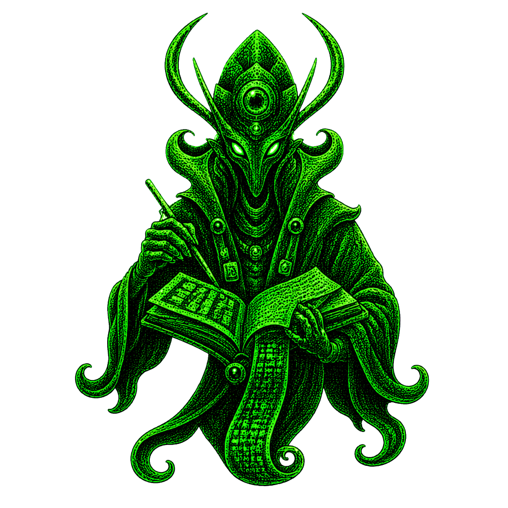 The Archivist - A tentacled, third-eyed scribe entity